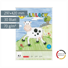 Malblock | A3, 30 Blatt, mehrfarbig