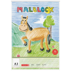 Malblock | A3, 50 Blatt, mehrfarbig