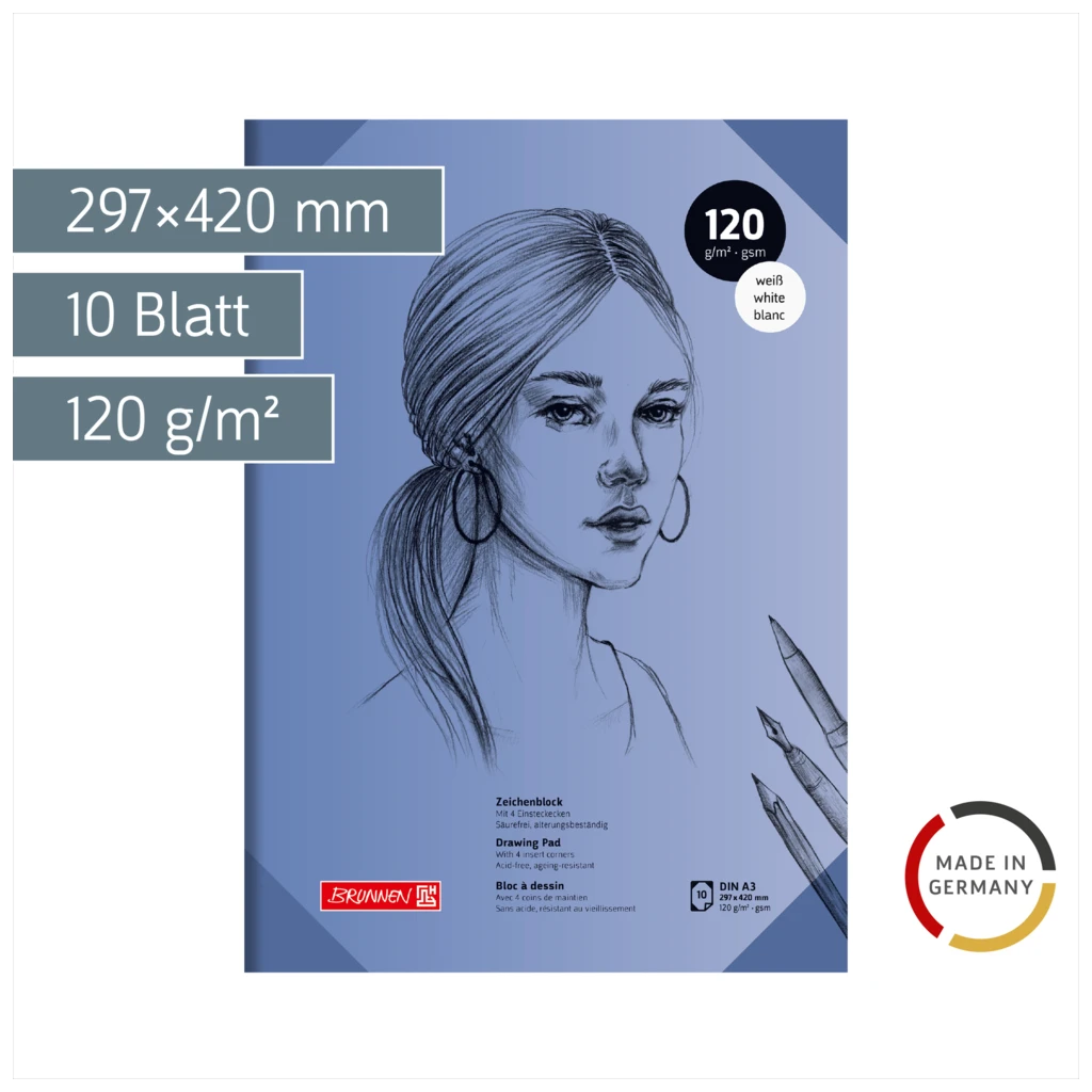 Zeichenblock | A3, 10 Blatt