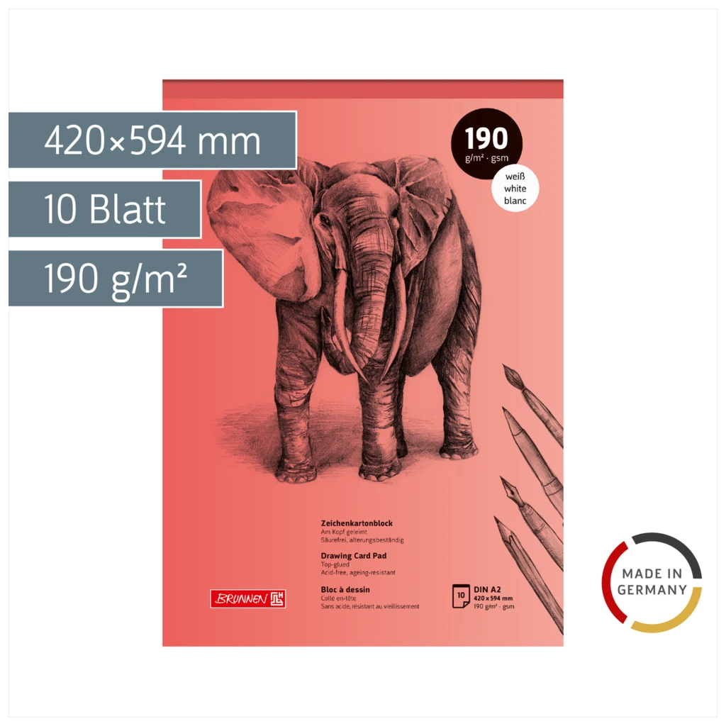 Zeichenkartonblock | A2, 10 Blatt