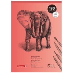 Zeichenkartonblock | A2, 10 Blatt, rot