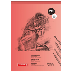 Zeichenkartonblock | A4, 10 Blatt, rot