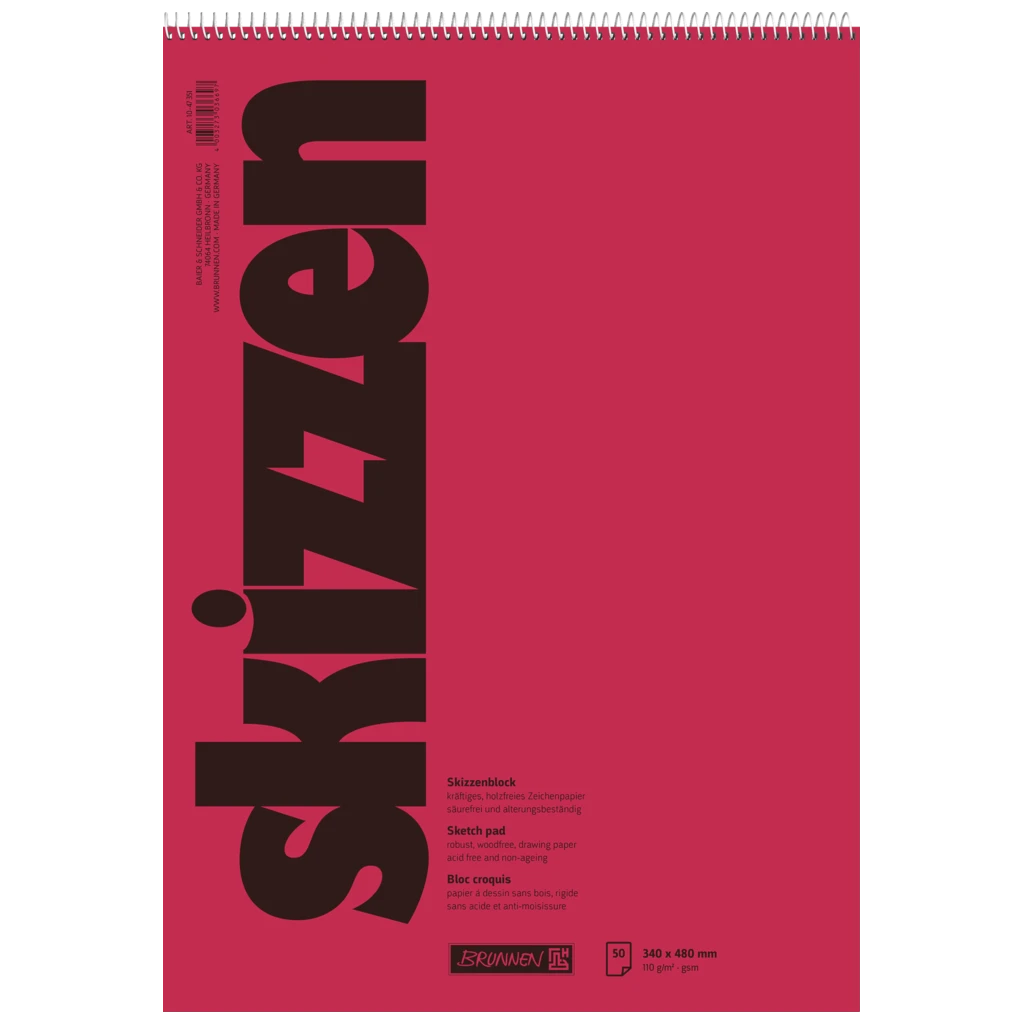 Skizzenblock | 340×480 mm, 50 Blatt