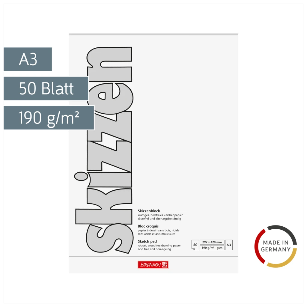 Skizzenblock | A3, 50 Blatt