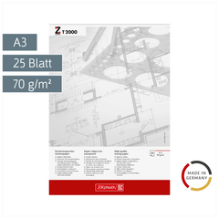 Entwurfblock | A3, 25 Blatt, weiß