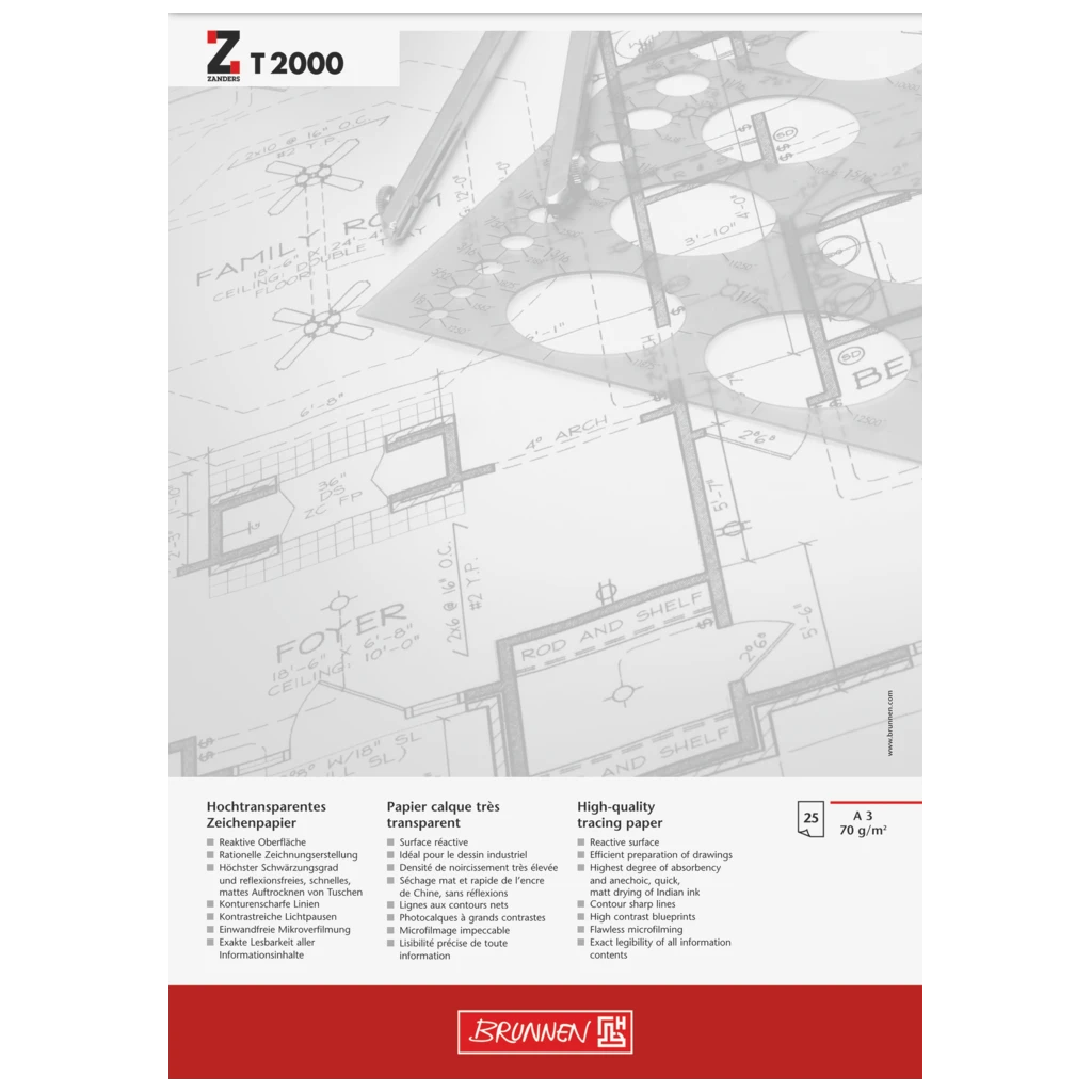 Entwurfblock | A3, 25 Blatt, weiß