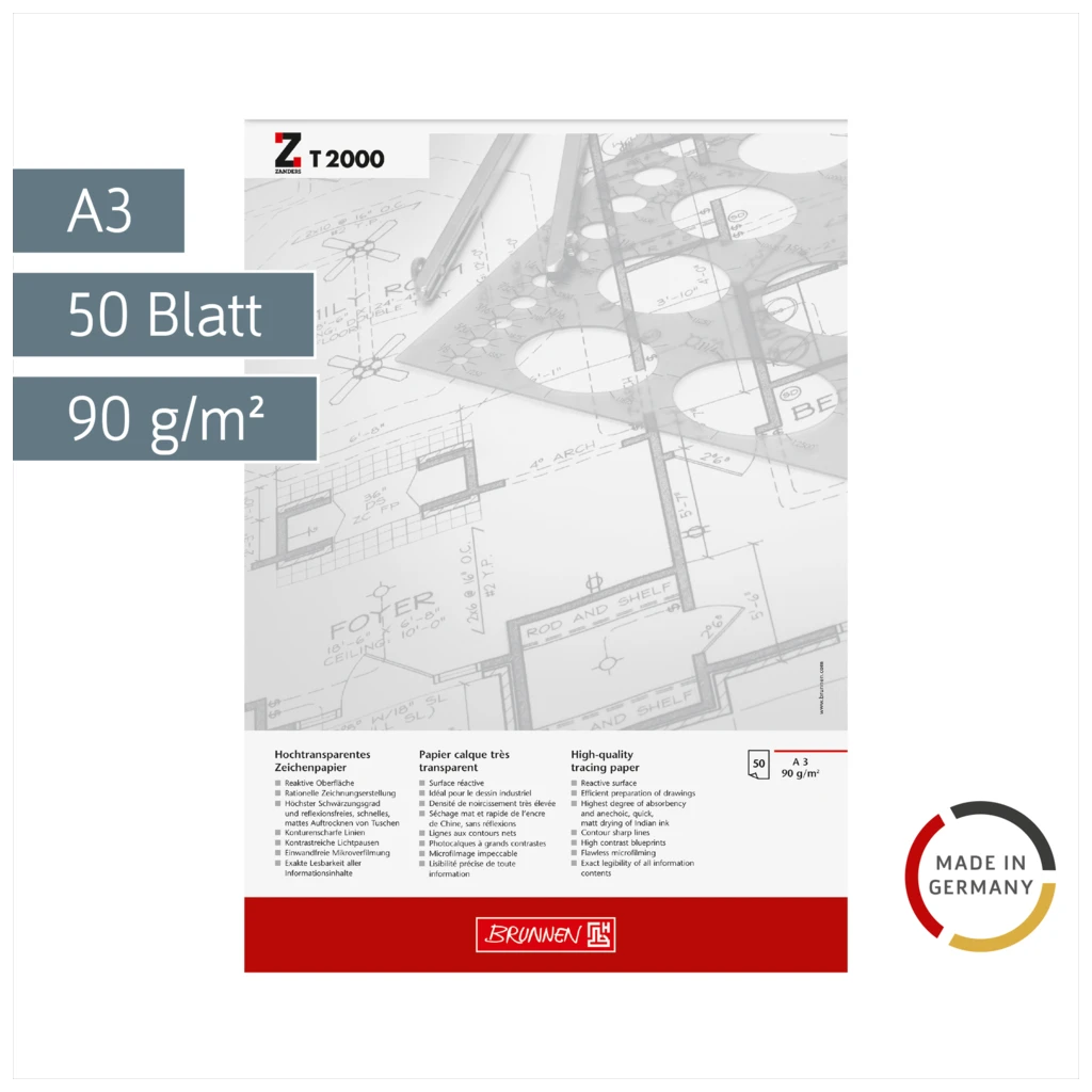 Entwurfblock | A3, 50 Blatt, weiß