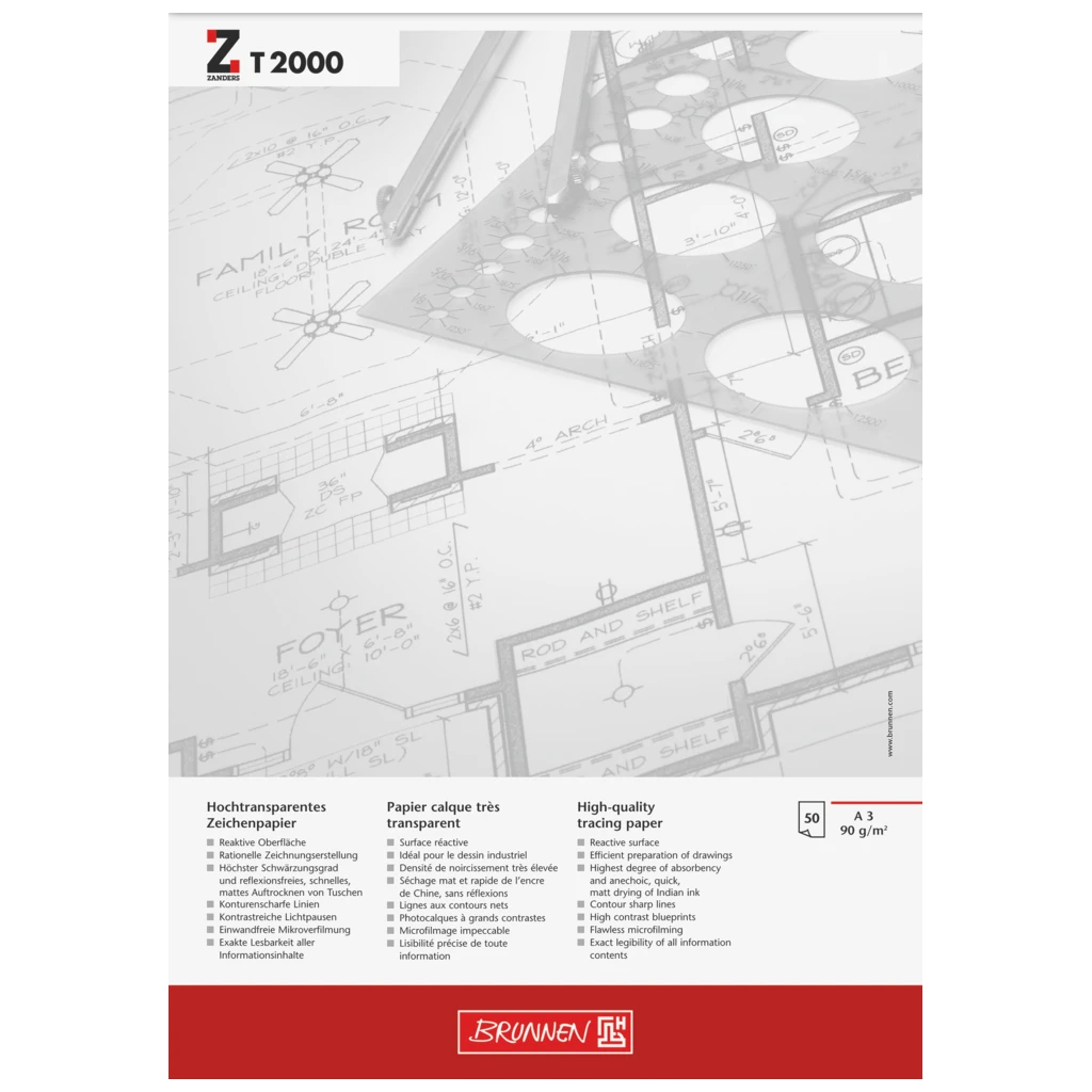 Entwurfblock | A3, 50 Blatt, weiß