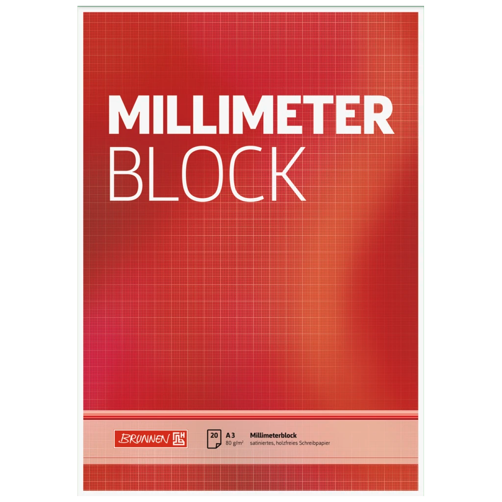 Millimeterblock | A3, kariert, 20 Blatt