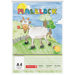 Malblock gelocht | A4, 100 Blatt, mehrfarbig