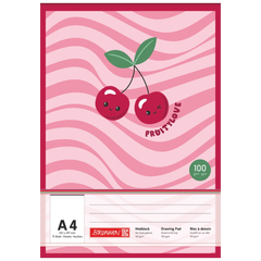 Malblock Fruity Love | A4, 75 Blatt, rosa/rot