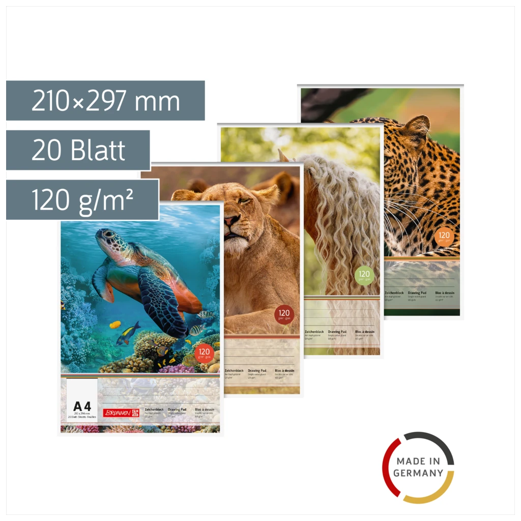 Zeichenblock | A4, 20 Blatt, sortiert