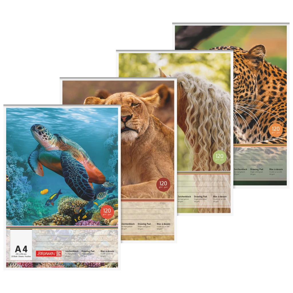 Zeichenblock | A4, 20 Blatt, sortiert