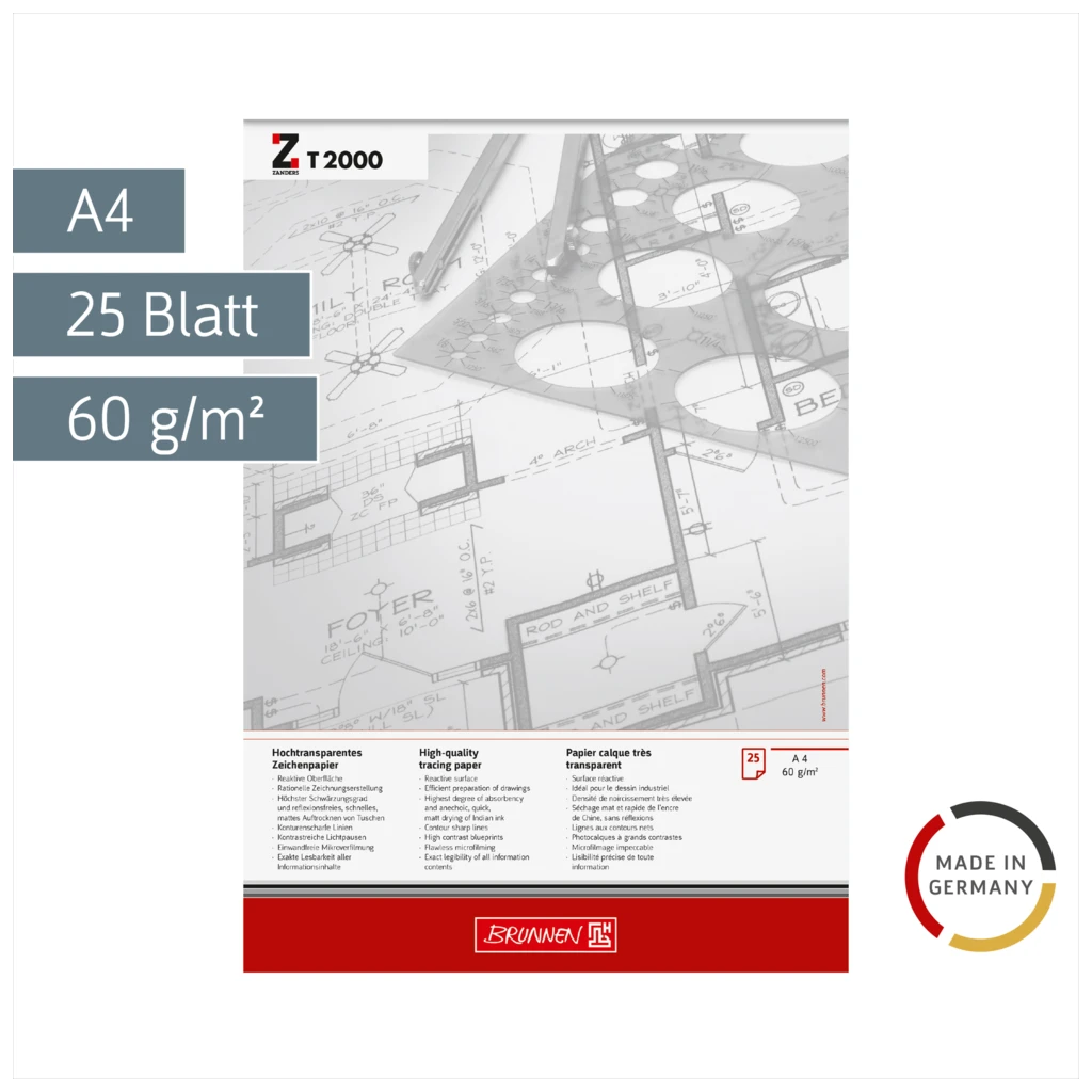 Entwurfblock | A4, 25 Blatt, weiß