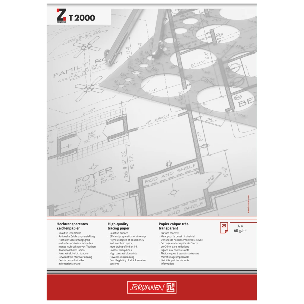 Entwurfblock | A4, 25 Blatt, weiß