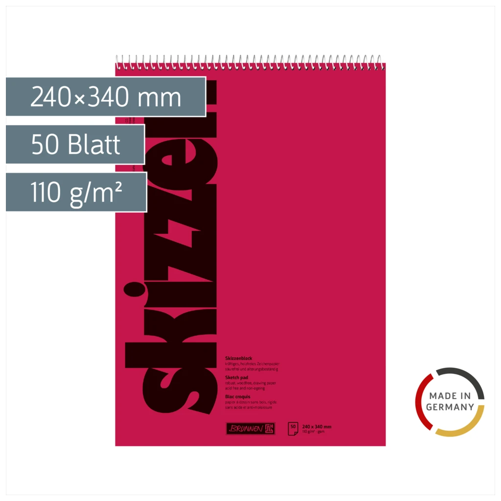 Skizzenblock | 240×340 mm, 50 Blatt