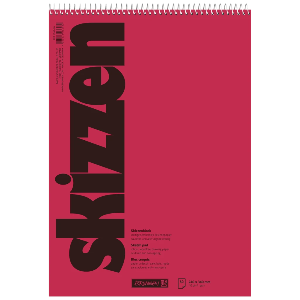 Skizzenblock | 240×340 mm, 50 Blatt