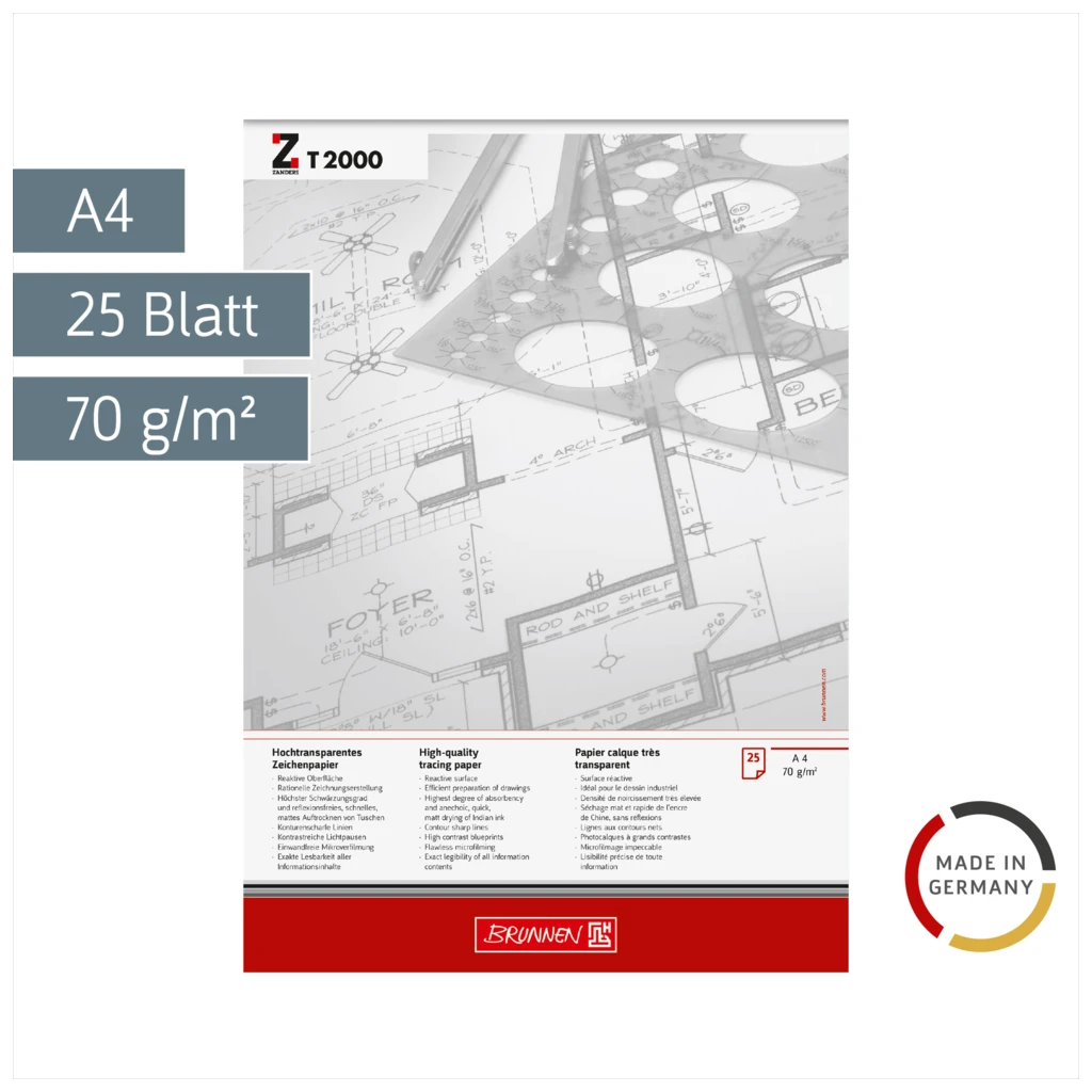 Entwurfblock | A4, 25 Blatt, weiß