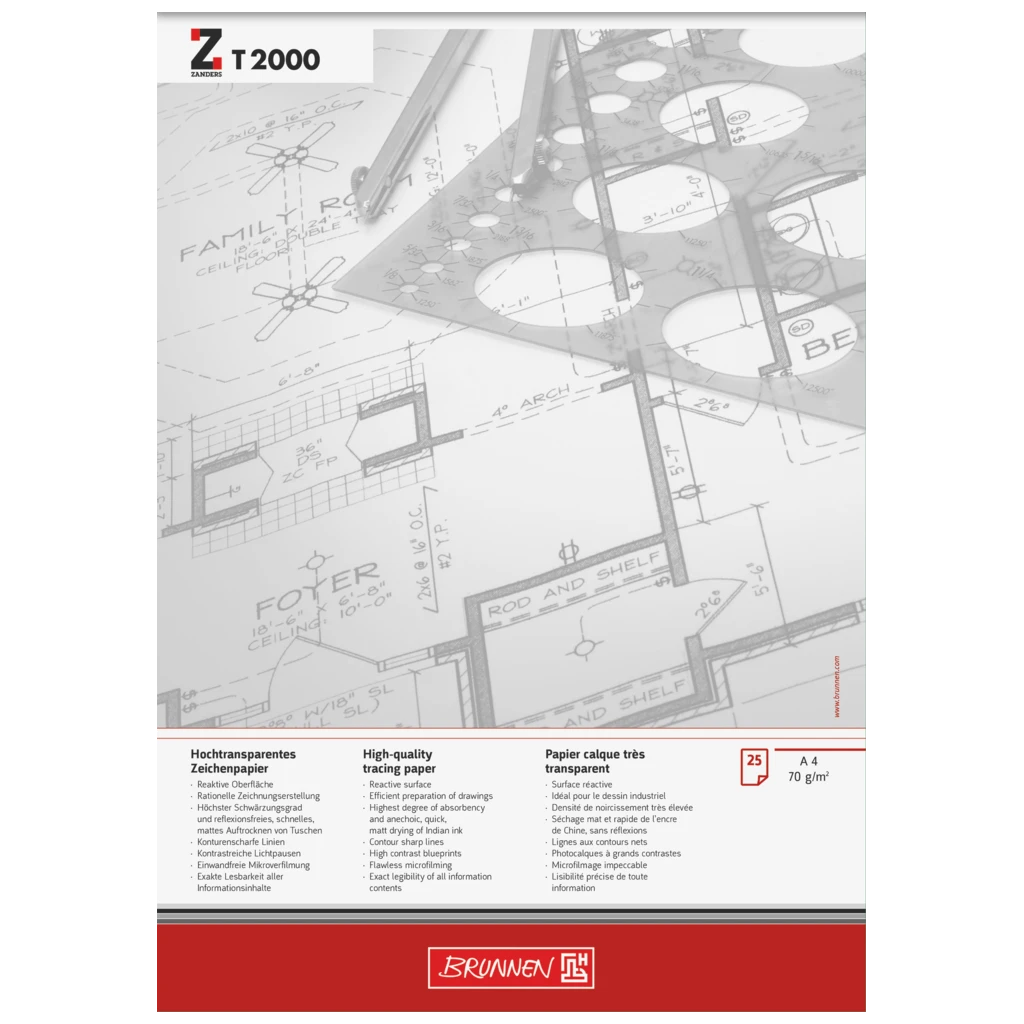 Entwurfblock | A4, 25 Blatt, weiß