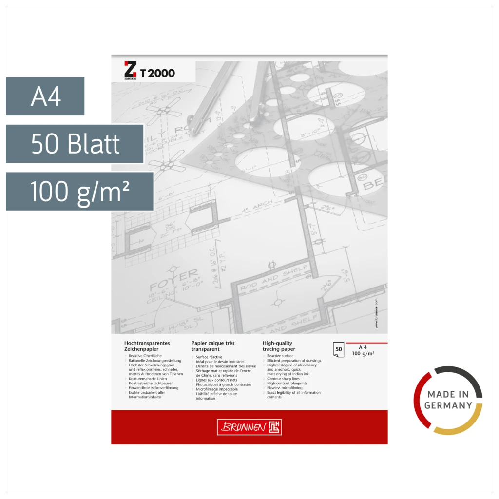 Entwurfblock | A4, 50 Blatt, weiß