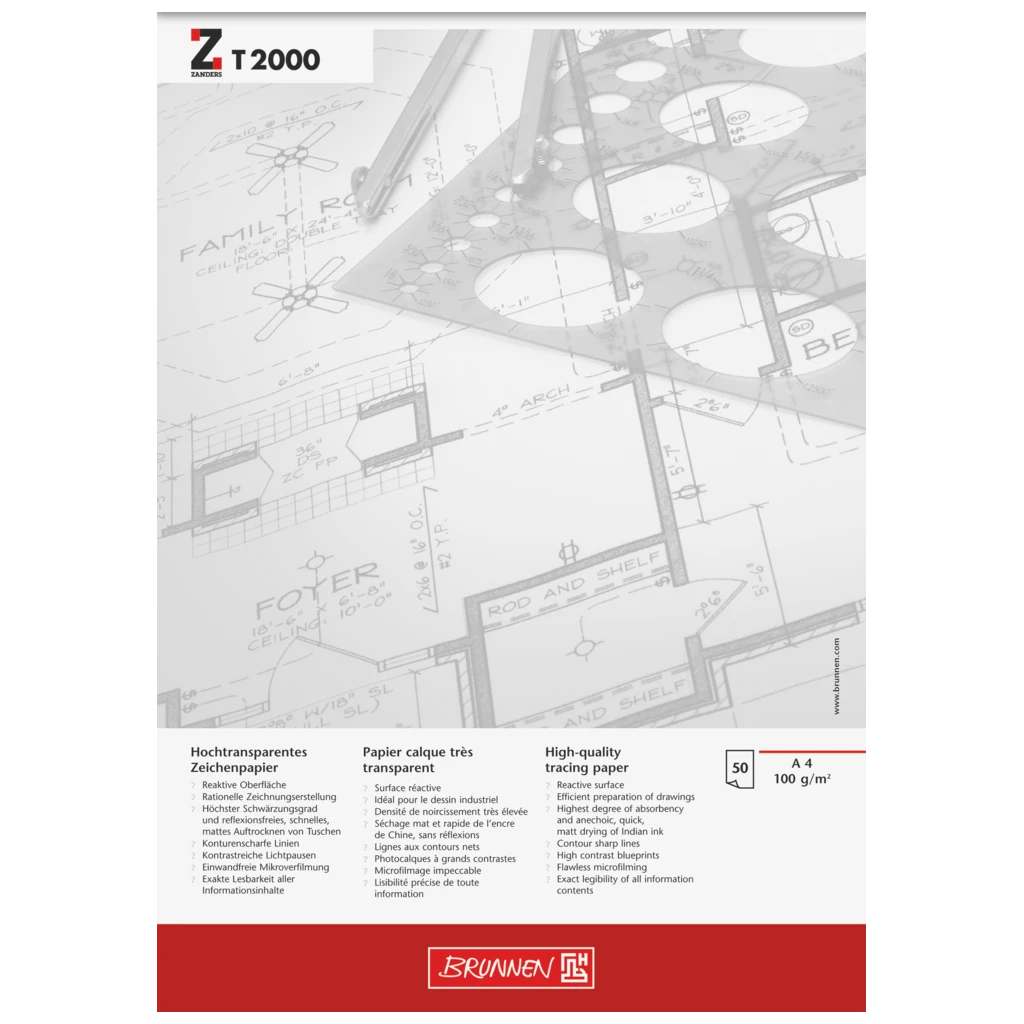 Entwurfblock | A4, 50 Blatt, weiß