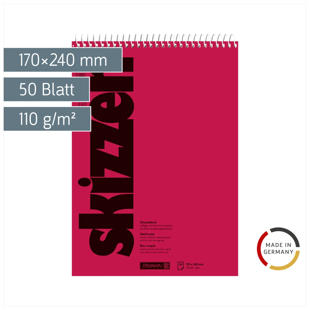 Skizzenblock | 170×240 mm, 50 Blatt
