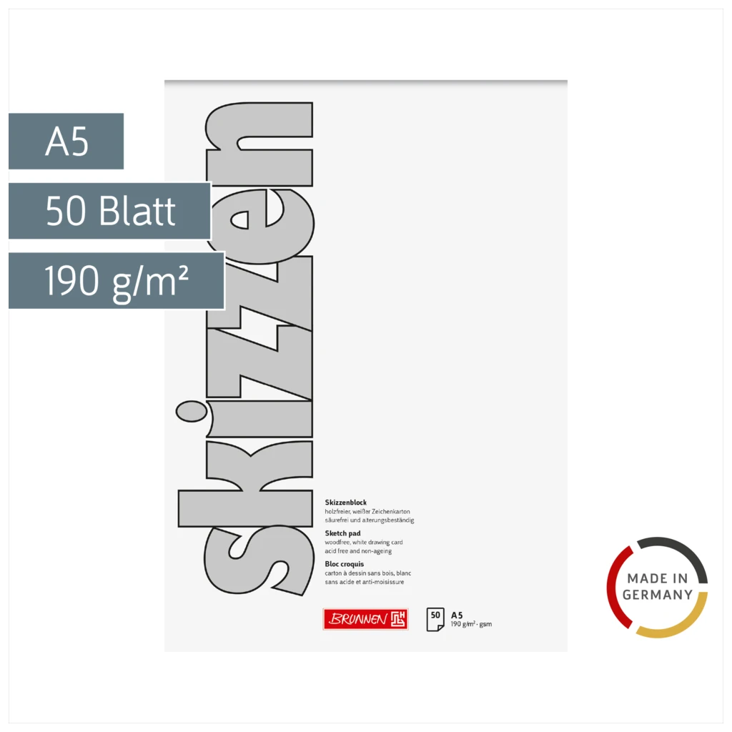 Skizzenblock | A5, 50 Blatt