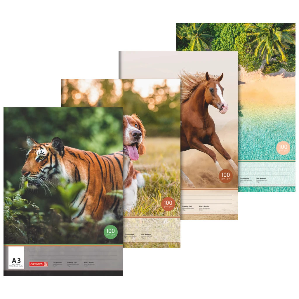 Zeichenblock | A3, 10 Blatt, sortiert
