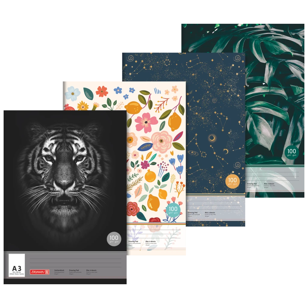 Zeichenblock Trend | A3, 20 Blatt, sortiert