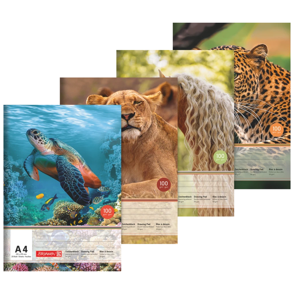 Zeichenblock | A4, 20 Blatt, sortiert