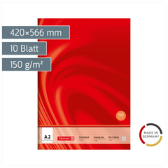 Zeichenblock Vivendi | A2, 10 Blatt, rot
