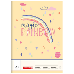 Zeichenblock Magic Rainbow | A3, 20 Blatt, gelb/mehrfarbig