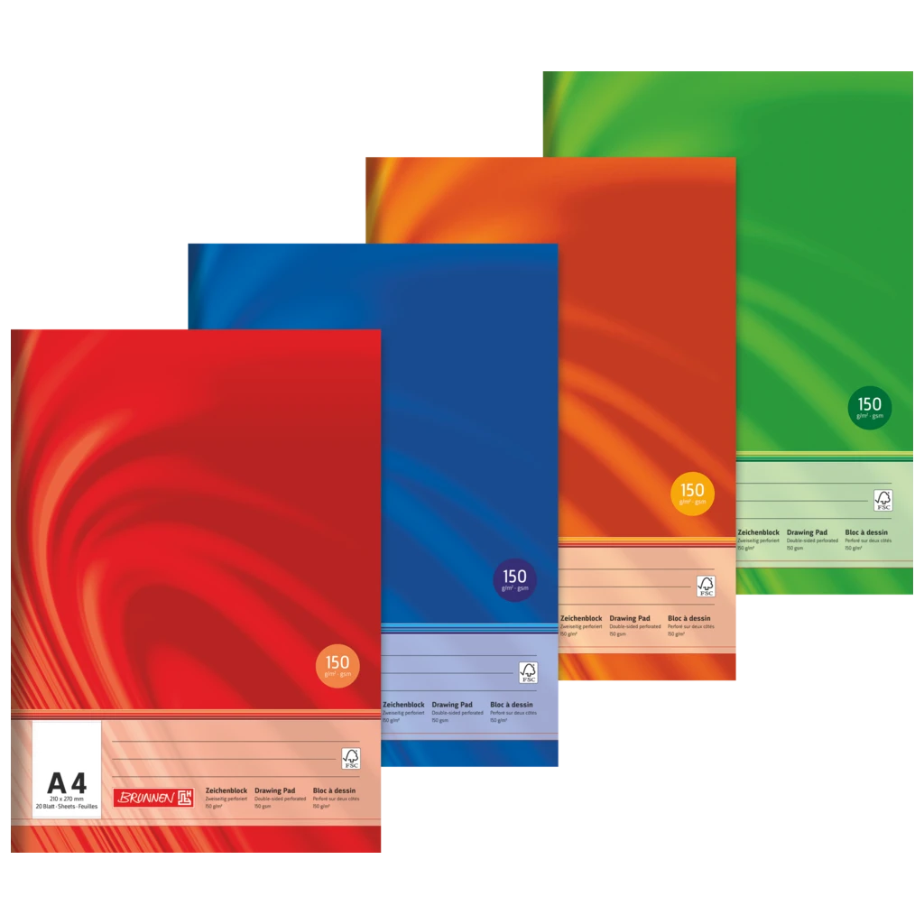 Zeichenblock Vivendi | A4, 20 Blatt, sortiert
