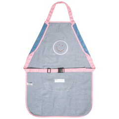 Kinderschürze Happy Hippie | jeansblau/mehrfarbig, pastell
