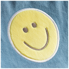 Kinderschürze Happy Hippie | jeansblau/mehrfarbig, pastell