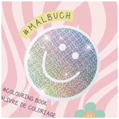 Ausmalheft Happy Hippie | 32 Blatt, rosa