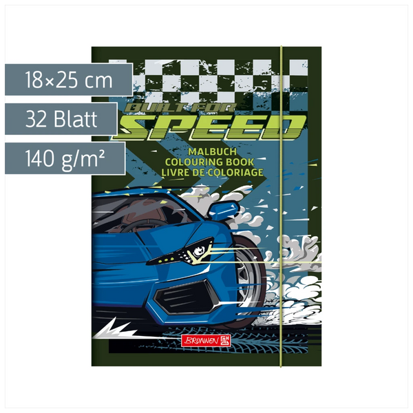 Ausmalheft Fast Wheels | 32 Blatt