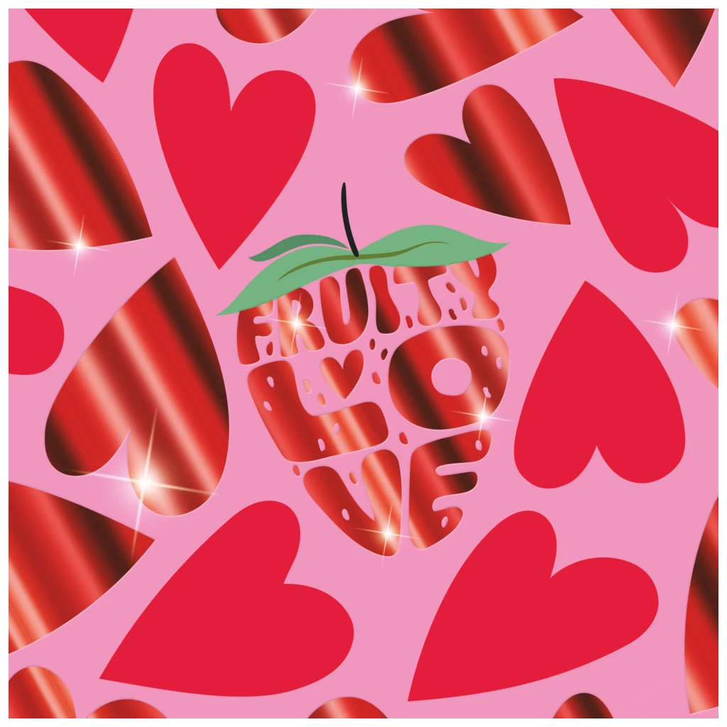 Ausmalheft Fruity Love | 32 Blatt, rosa/rot