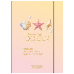 Ausmalheft Sunny Ocean | 32 Blatt, mehrfarbig, pastell
