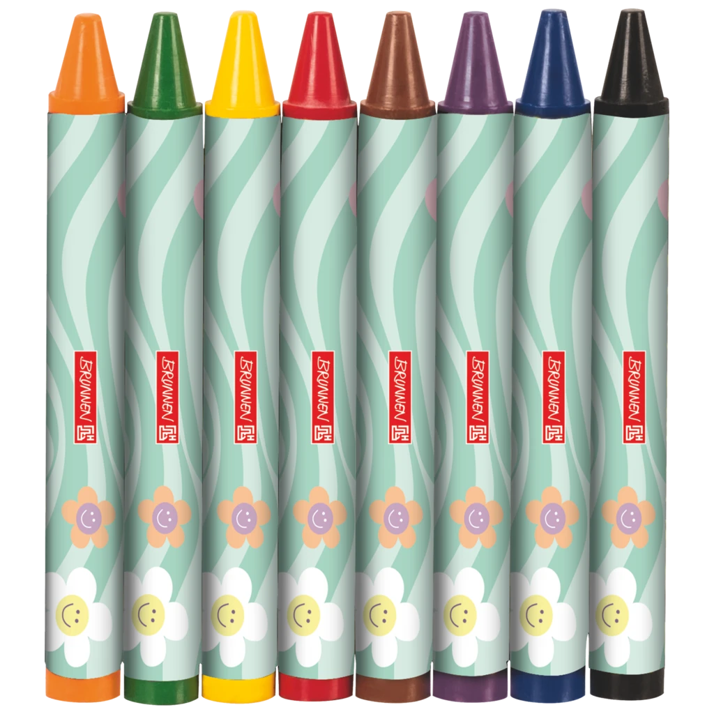 Wachsmalstifte-Set Happy Hippie | mint, 8 Stück