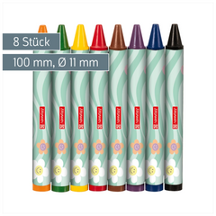 Wachsmalstifte-Set Happy Hippie | mint, 8 Stück