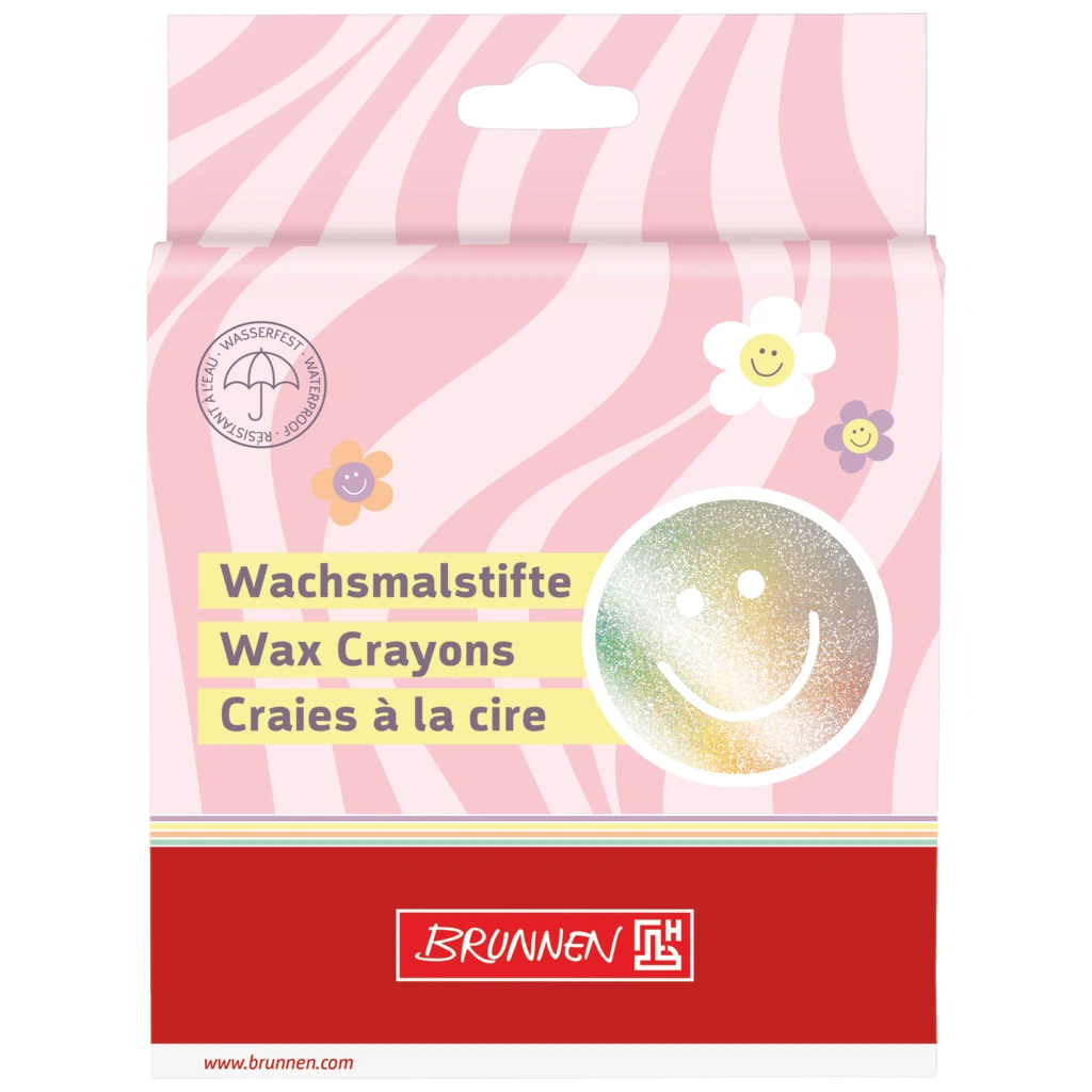 Wachsmalstifte-Set Happy Hippie | mint, 8 Stück