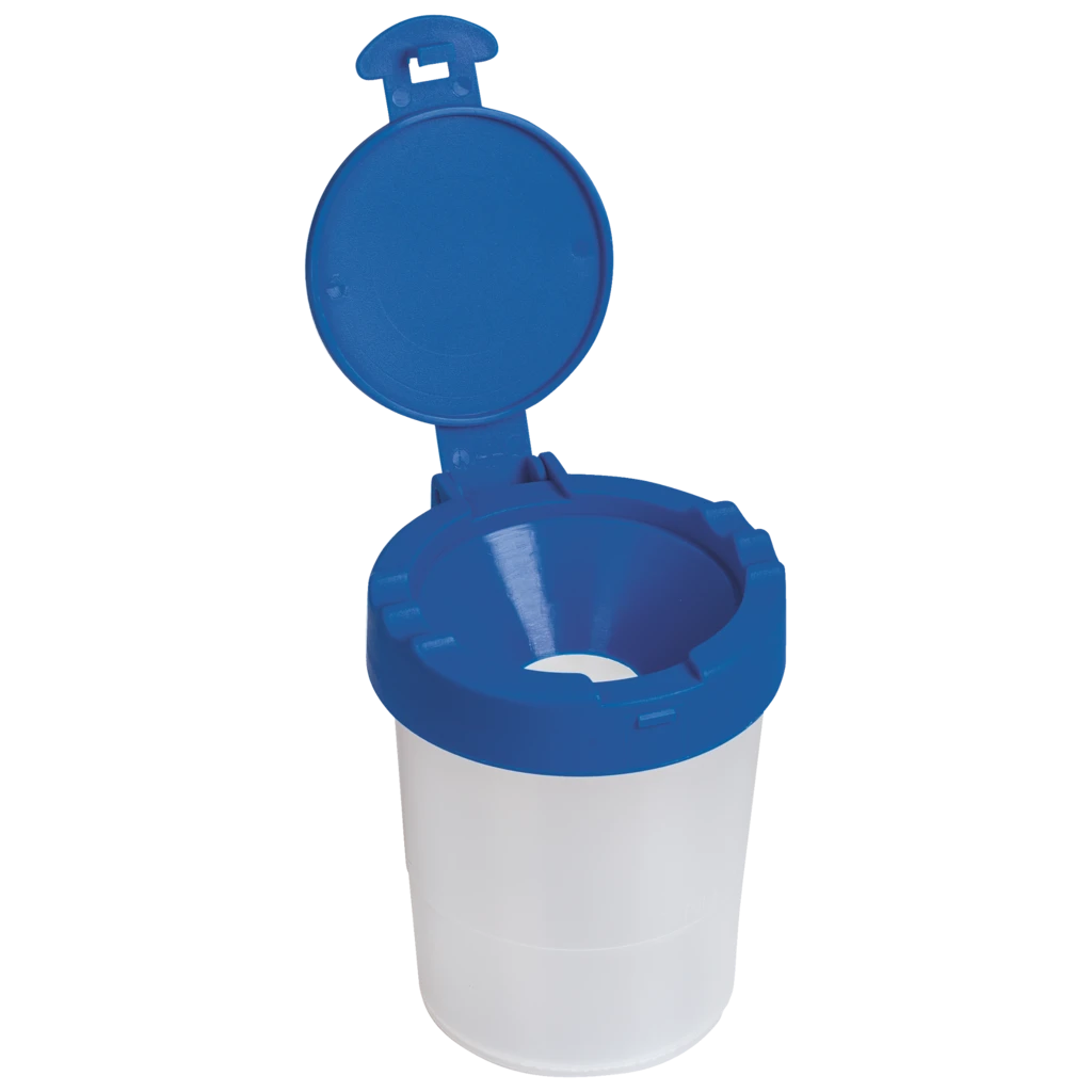 Wasserbecher mit Deckel | blau