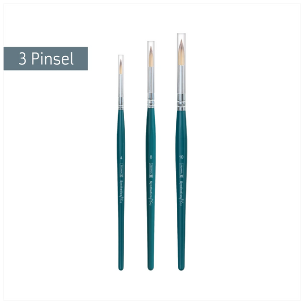 Kunsthaarpinsel-Set „Synthetics Plus“ rund | 3 Pinsel