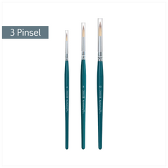 Kunsthaarpinsel-Set „Synthetics Plus“ rund | 3 Pinsel