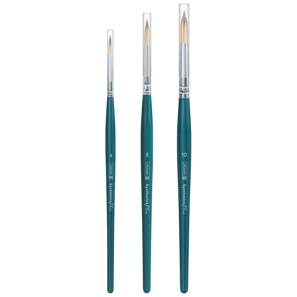 Kunsthaarpinsel-Set „Synthetics Plus“ rund | 3 Pinsel