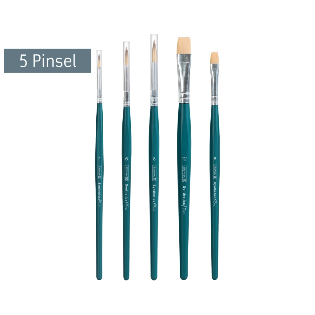 Kunsthaarpinsel-Set „Synthetics Plus“ Mix 2 | 5 Pinsel