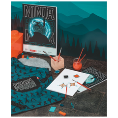 Schulpinsel-Set Ninja Power | rot, 8 Pinsel