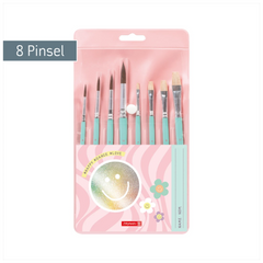 Schulpinsel-Set Happy Hippie | mint, 8 Pinsel