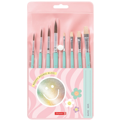 Schulpinsel-Set Happy Hippie | mint, 8 Pinsel